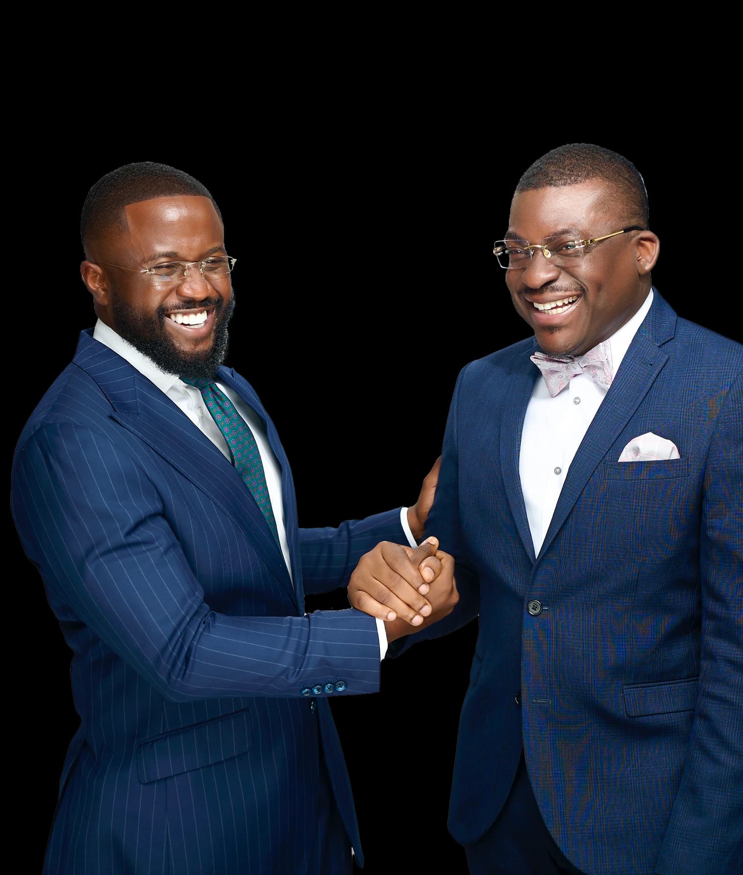 picture of the two multigate founders shaking hands